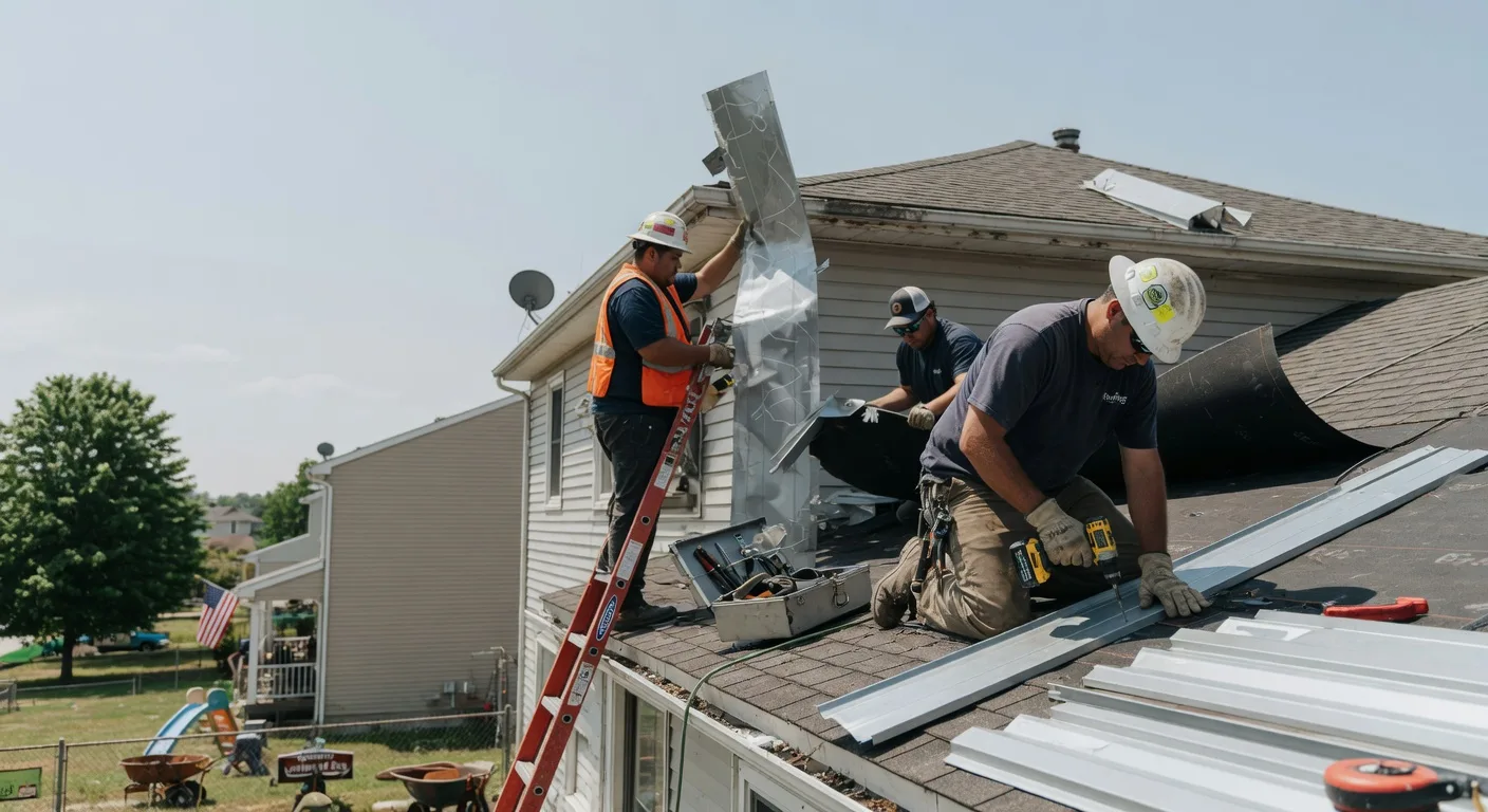 Storm Damage Metal Roof Repair in Hopewell, OH